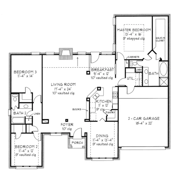 Country House Plan First Floor - Southmoore Ranch Home 137D-0219 - Shop House Plans and More