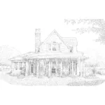 Bungalow House Plan Front of Home - Splendor View Farmhouse 137D-0220 - Shop House Plans and More