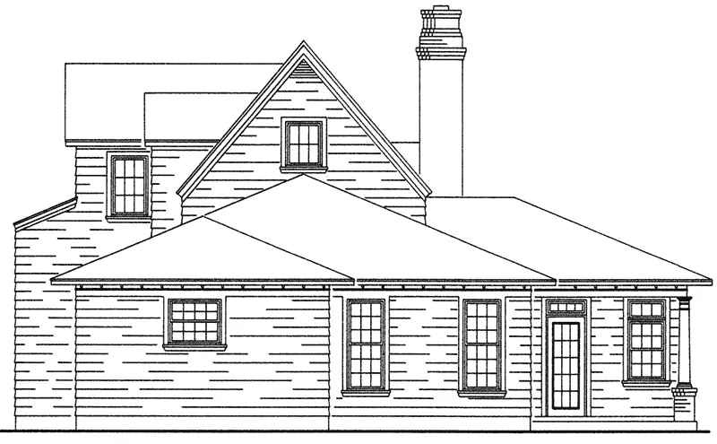 Bungalow House Plan Rear Elevation - Splendor View Farmhouse 137D-0220 - Shop House Plans and More