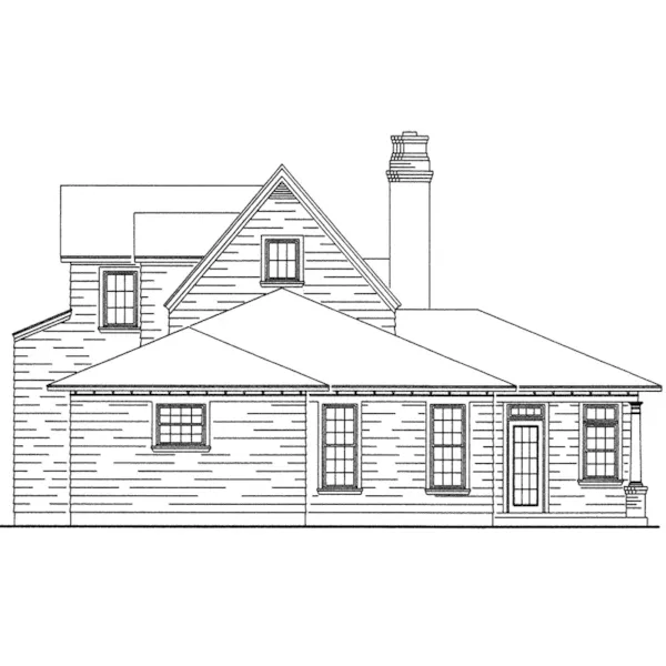 Bungalow House Plan Rear Elevation - Splendor View Farmhouse 137D-0220 - Shop House Plans and More