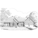 Ranch House Plan Front Image of House - Olson Crossing Ranch Home 137D-0223 - Shop House Plans and More