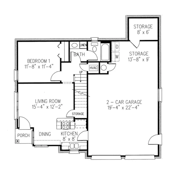 European House Plan First Floor - Fargo Falls Rustic Home 137D-0271 - Search House Plans and More