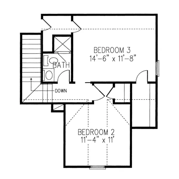 European House Plan Second Floor - Fargo Falls Rustic Home 137D-0271 - Search House Plans and More