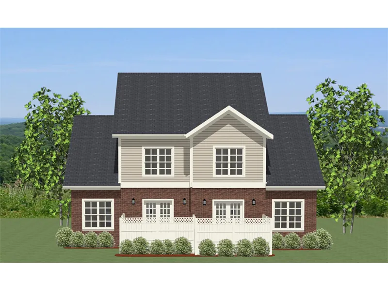 Ranch House Plan Rear Photo 01 - Essex Place Duplex Home 139D-0002 - Search House Plans and More