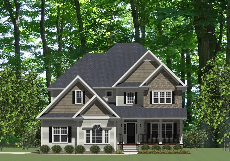 Craftsman House Plan Front of Home - Whittlesey Luxury Home 139D-0003 - Shop House Plans and More