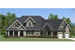Ranch House Plan Front of Home - Spring Field Craftsman Home 139D-0004 - Shop House Plans and More