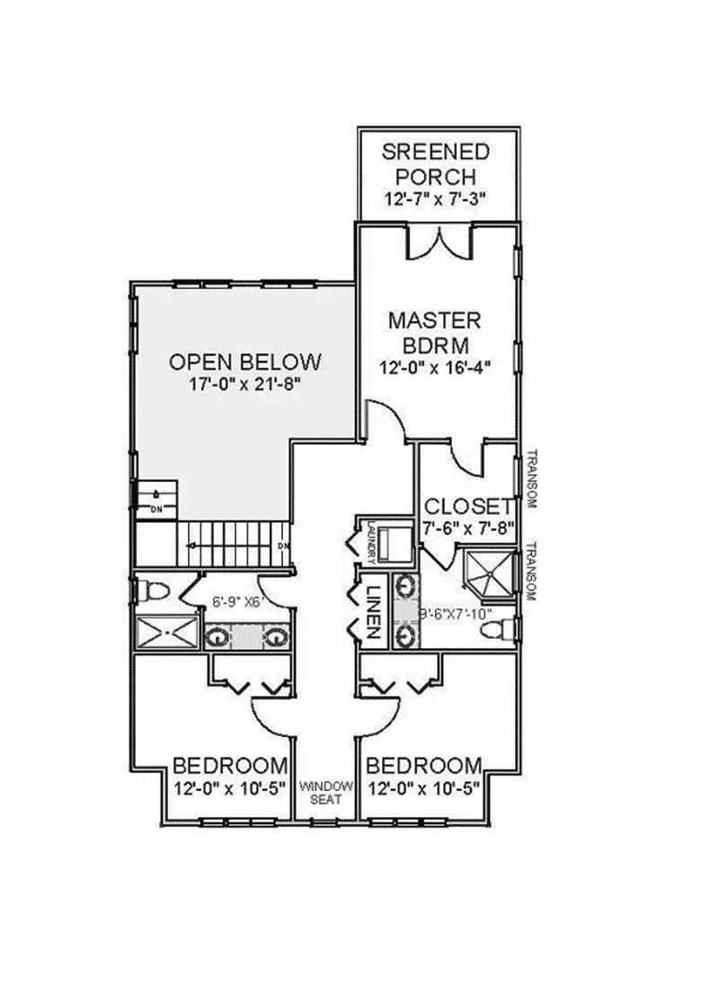 Sunbelt House Plan Second Floor - Carteret Coastal Beach Home 139D-0005 - Search House Plans and More