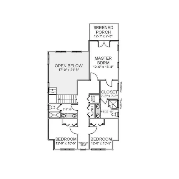 Beach & Coastal House Plan Second Floor - Carteret Coastal Beach Home 139D-0005 - Search House Plans and More