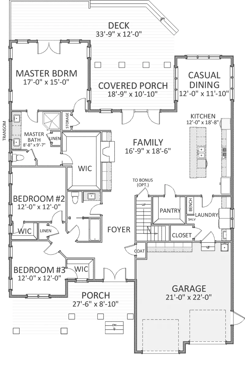 Ranch House Plan First Floor - Dalton Lake Craftsman Home 139D-0006 - Search House Plans and More