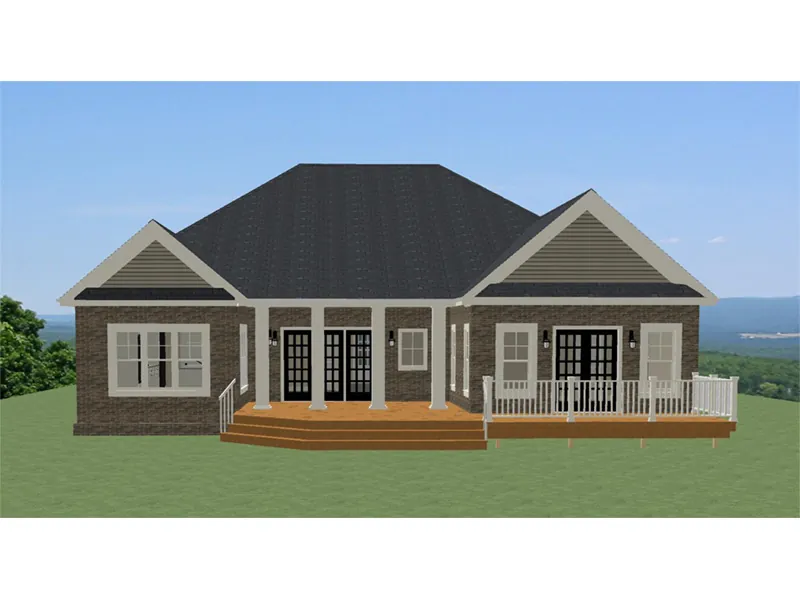 Rustic House Plan Rear Photo 01 - Dalton Lake Craftsman Home 139D-0006 - Search House Plans and More