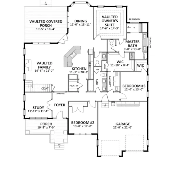 Craftsman House Plan First Floor - Carsten Craftsman Home 139D-0007 - Search House Plans and More