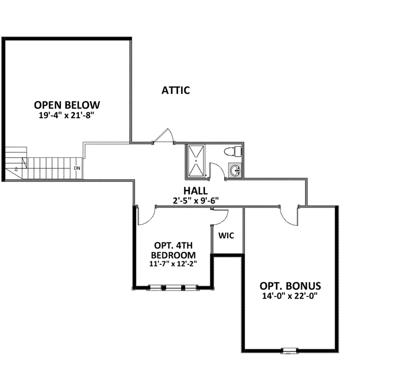 Traditional House Plan Second Floor - Carsten Craftsman Home 139D-0007 - Search House Plans and More