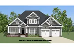 Traditional House Plan Front of Home - Carsten Craftsman Home 139D-0007 - Search House Plans and More