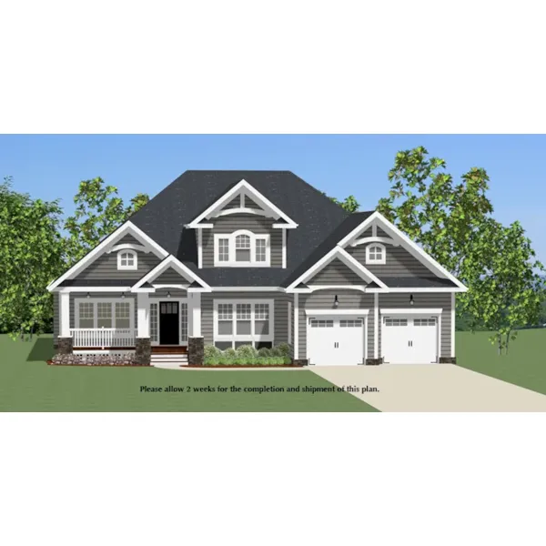 Craftsman House Plan Front of Home - Carsten Craftsman Home 139D-0007 - Search House Plans and More