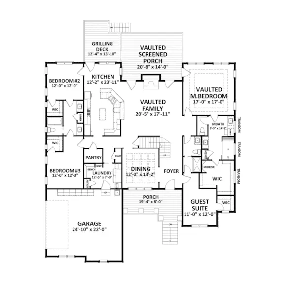 Craftsman House Plan First Floor - Darden Craftsman Home 139D-0008 - Search House Plans and More