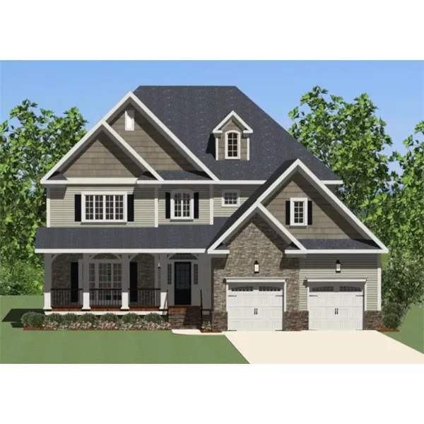 Rustic House Plan Front of Home - Belmont Creek Luxury Home 139D-0010 - Search House Plans and More