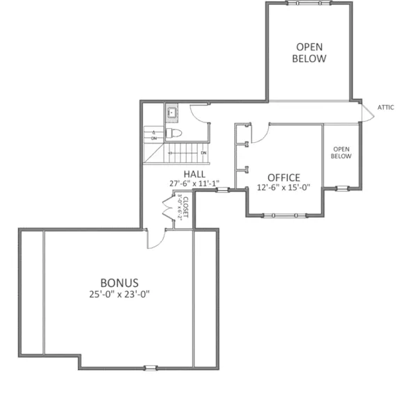 Ranch House Plan Second Floor - Vandalia Arts & Crafts Home 139D-0011 - Shop House Plans and More