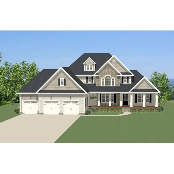 Ranch House Plan Front of Home - Vandalia Arts & Crafts Home 139D-0011 - Shop House Plans and More