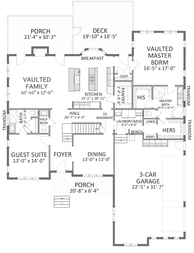Luxury House Plan First Floor - Brook Haven Craftsman Home 139D-0012 - Search House Plans and More