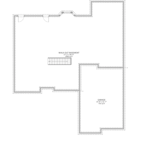 Craftsman House Plan Lower Level Floor - Brook Haven Craftsman Home 139D-0012 - Search House Plans and More