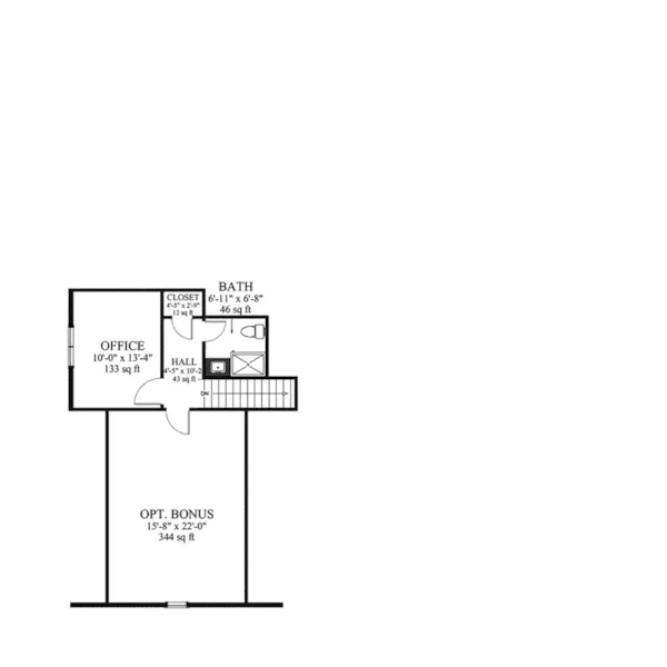 Country House Plan Second Floor - Carolina Cottage Craftsman Home 139D-0014 - Search House Plans and More