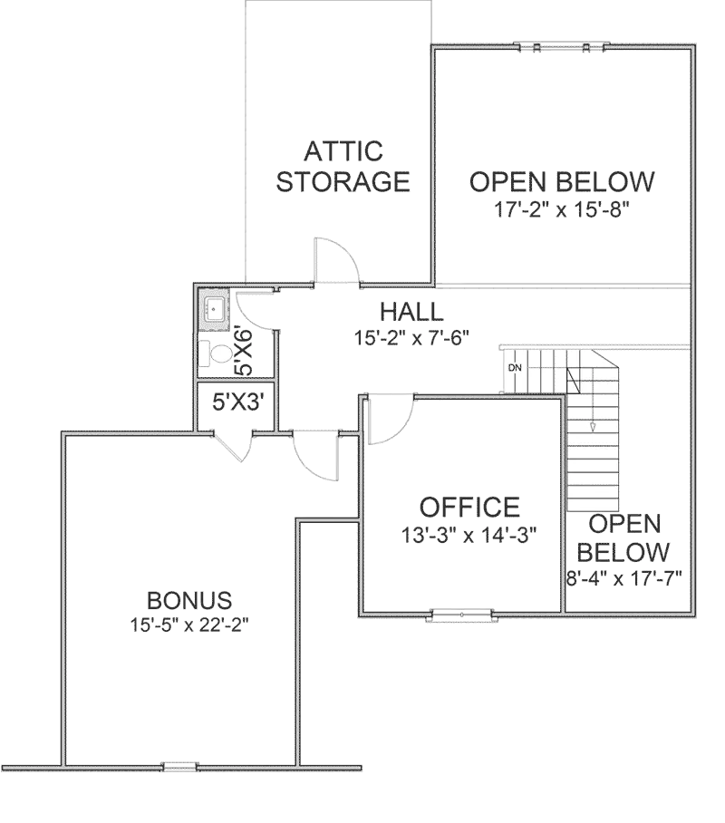 Craftsman House Plan Second Floor - Miller Creek Craftsman Home 139D-0015 - Shop House Plans and More