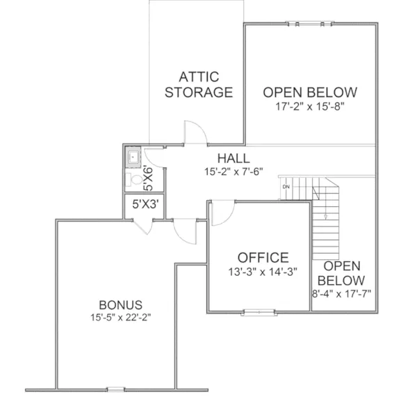 Craftsman House Plan Second Floor - Miller Creek Craftsman Home 139D-0015 - Shop House Plans and More