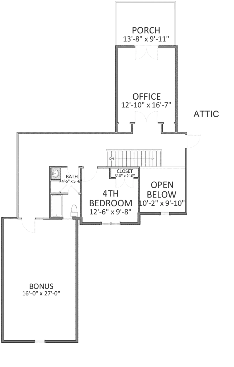 Arts & Crafts House Plan Second Floor - Grandover Arts & Crafts Home 139D-0016 - Search House Plans and More