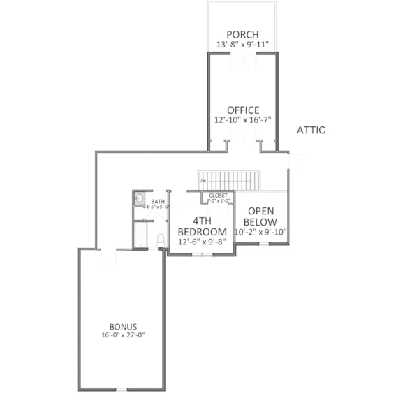 Craftsman House Plan Second Floor - Grandover Arts & Crafts Home 139D-0016 - Search House Plans and More