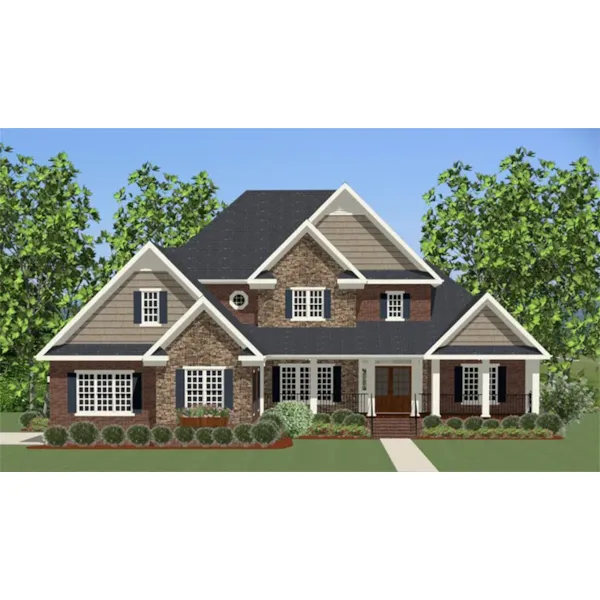 Craftsman House Plan Front of Home - Grandover Arts & Crafts Home 139D-0016 - Search House Plans and More