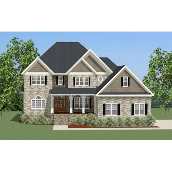 Traditional House Plan Front of Home - Carlton Creek Luxury Home 139D-0017 - Search House Plans and More