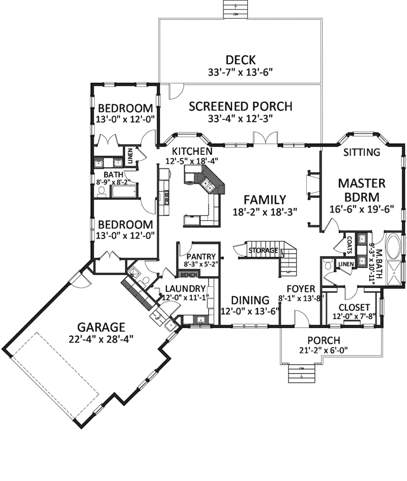 Craftsman House Plan First Floor - Stoney Creek Craftsman Home 139D-0018 - Shop House Plans and More
