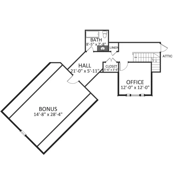 Craftsman House Plan Second Floor - Stoney Creek Craftsman Home 139D-0018 - Shop House Plans and More