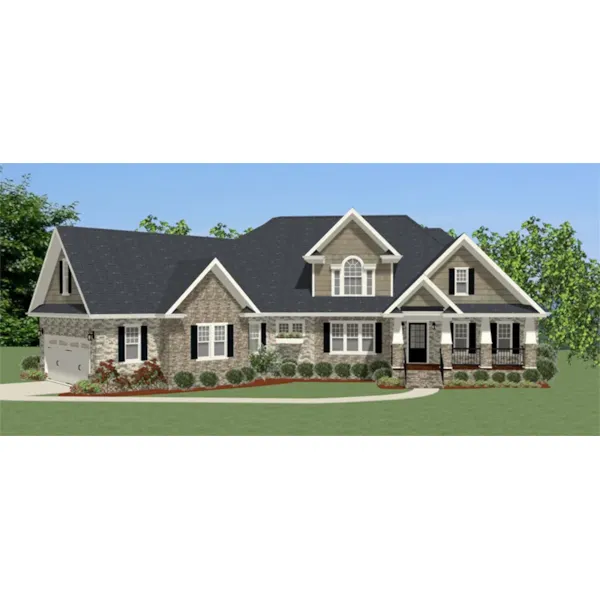 Craftsman House Plan Front of Home - Stoney Creek Craftsman Home 139D-0018 - Shop House Plans and More