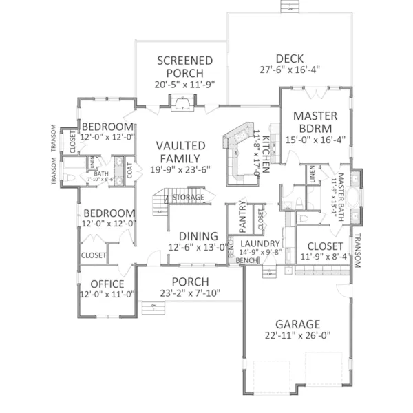 Country House Plan First Floor - Maple View Craftsman Farmhouse 139D-0019 - Shop House Plans and More