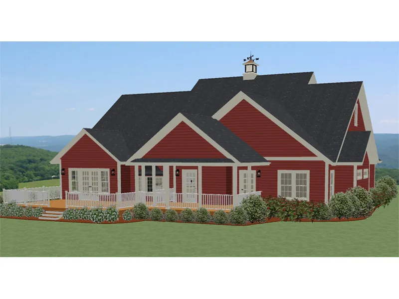 Country House Plan Rear Photo 01 - Maple View Craftsman Farmhouse 139D-0019 - Shop House Plans and More