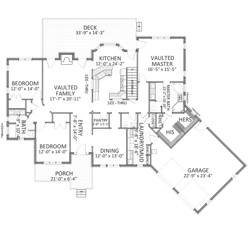 Arts & Crafts House Plan First Floor - Windham Lake Luxury Home 139D-0020 - Shop House Plans and More