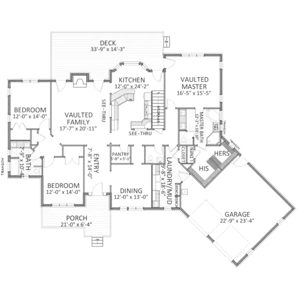 Arts & Crafts House Plan First Floor - Windham Lake Luxury Home 139D-0020 - Shop House Plans and More