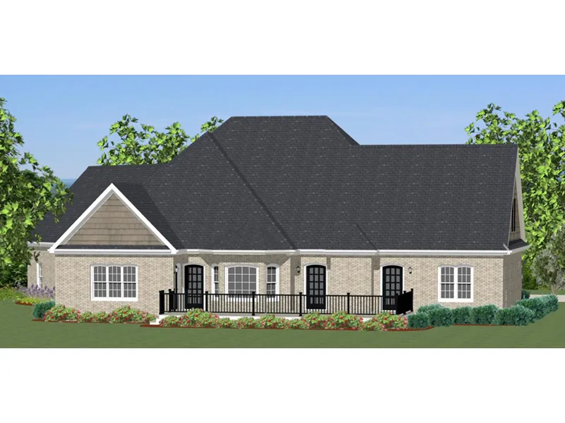 Arts & Crafts House Plan Rear Photo 01 - Windham Lake Luxury Home 139D-0020 - Shop House Plans and More