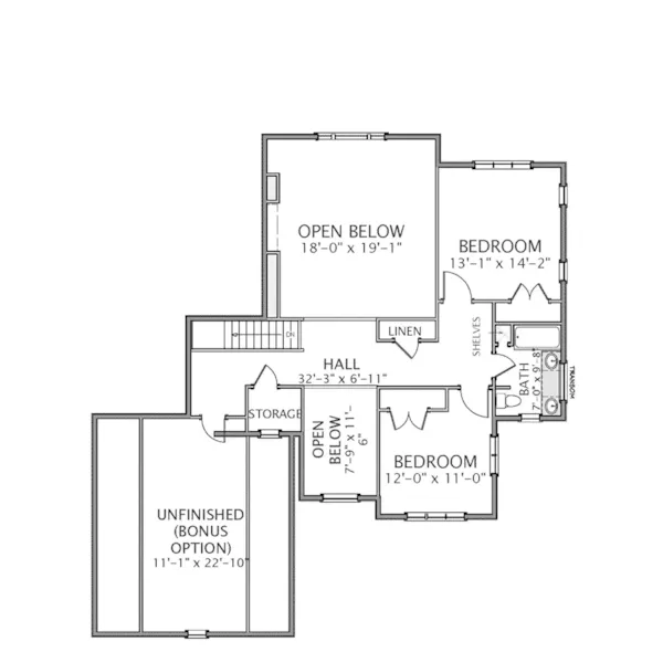 Traditional House Plan Second Floor - Glen Wood Craftsman Home 139D-0021 - Search House Plans and More