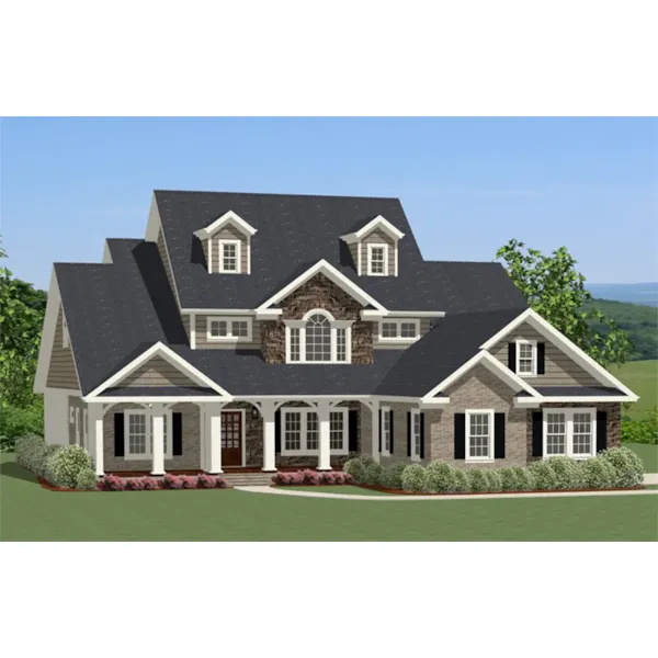 Craftsman House Plan Front of Home - Crocker Craftsman Home 139D-0022 - Search House Plans and More