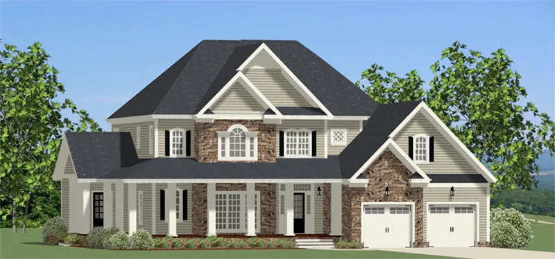 European House Plan Front of Home - Mendenhall Falls Craftsman Home 139D-0023 - Shop House Plans and More