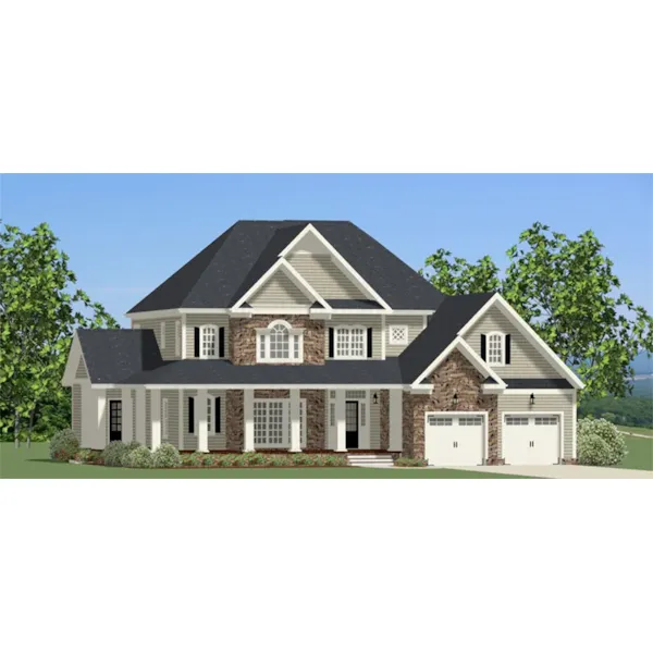 Traditional House Plan Front of Home - Mendenhall Falls Craftsman Home 139D-0023 - Shop House Plans and More