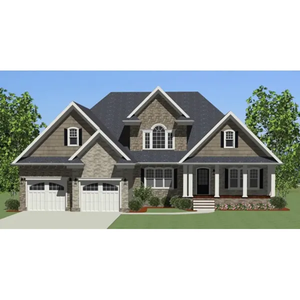 Craftsman House Plan Front of Home - Sedgefield Craftsman Home 139D-0025 - Shop House Plans and More