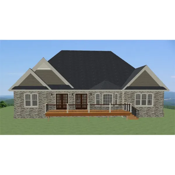 Craftsman House Plan Rear Photo 01 - Sedgefield Craftsman Home 139D-0025 - Shop House Plans and More