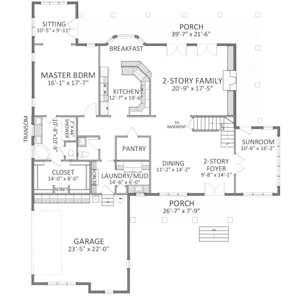 Luxury House Plan First Floor - Forest Oaks Craftsman Home 139D-0026 - Search House Plans and More