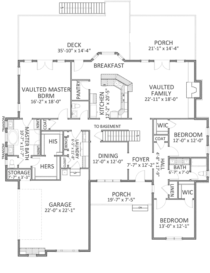 Country House Plan First Floor - Cramerton Craftsman Home 139D-0027 - Search House Plans and More