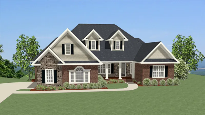 Country House Plan Front of Home - Cramerton Craftsman Home 139D-0027 - Search House Plans and More