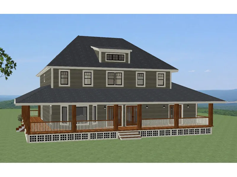 Craftsman House Plan Rear Photo 01 - Efland Craftsman Home 139D-0031 - Search House Plans and More