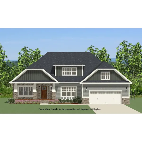 Craftsman House Plan Front of Home - Huntington Lake Craftsman Home 139D-0032 - Search House Plans and More